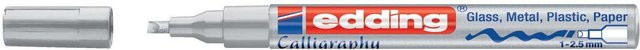 edding 753 Glanzlack-Marker Kalligraphie Silber Permanent mit Brush-Spitze - Bild 2