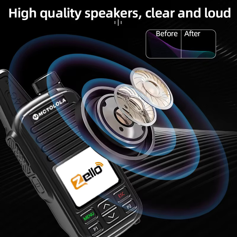 Motorola Zello Walkie-Talkie mit 4G LTE, Android, Wi-Fi und Bluetooth in Schwarz - Bild 5