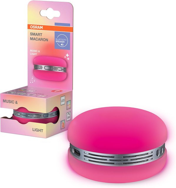 OSRAM SMART+ Macaron Bluetooth Lautsprecher mit RGB LED-Licht und Bewegungssteuerung in Pink - Bild 2