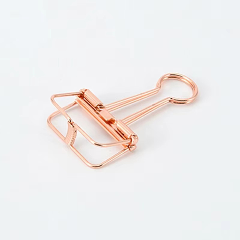 40 Stück Metall Binder Clips in Rosegold für Büro und Schule - Bild 1