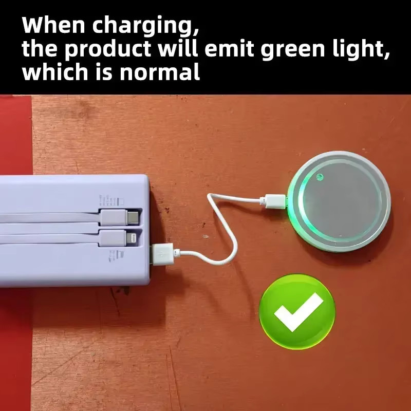 LED Auto Getränkehalter Lichter mit 7 Farben und 3 Modi als dekorative Innenbeleuchtung und Lade-Untersetzer - Bild 3
