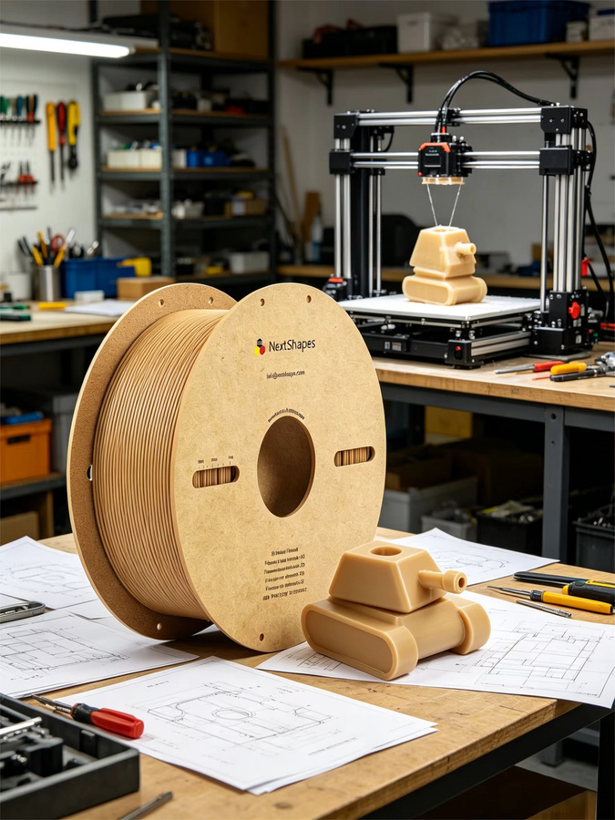 NextShapes PLA Filament lila, 1,75 mm Durchmesser, 1 kg Spule, geeignet für FDM 3D-Drucker - Bild 3