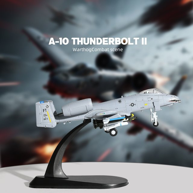 NUOTIE A-10 Thunderbolt II Warthog, Metallmodell, 1:100, Grau - Bild 1