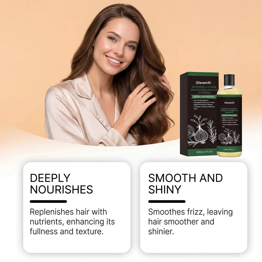 Gleamxi Rosmarin-Zwiebel-Shampoo, Unisex, gegen Schuppen - Bild 5