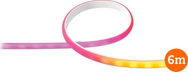 Philips Hue Gradient LED-Streifen Multicolor 6 Meter für TV-Hintergrundbeleuchtung, Akzentbeleuchtung oder unter Schränken, selbstklebend und erweiterbar - Bild 1