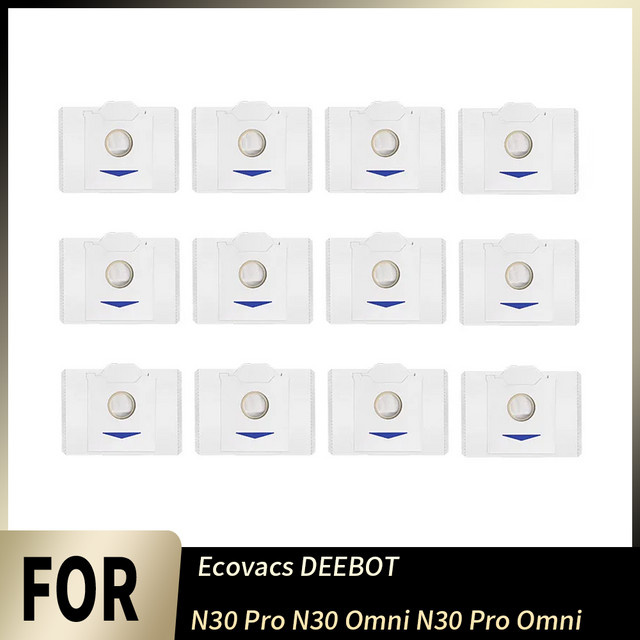 Ecovacs Ersatz Staubbeutel für DEEBOT N30 Pro N30 Omni N30 Pro Omni Roboterstaubsauger, Weiß - Bild 1