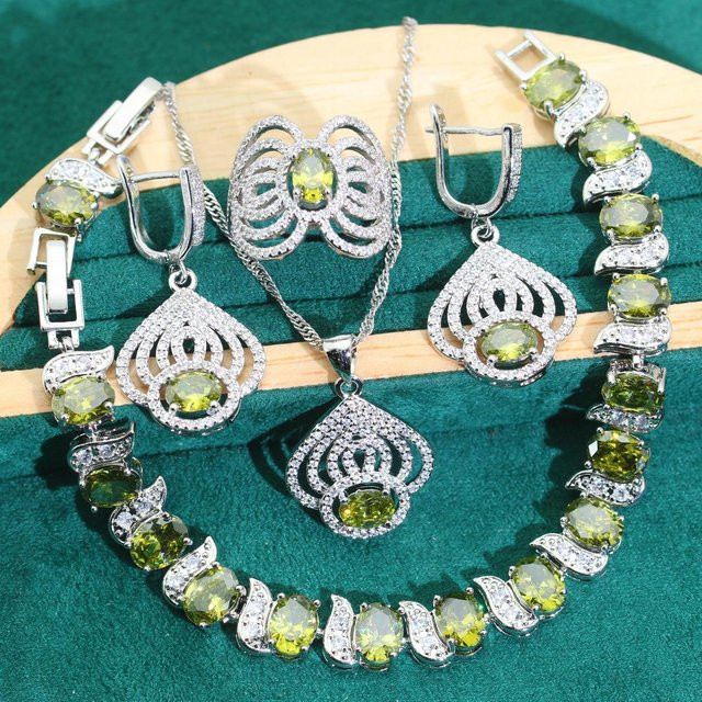 YIRAN Jewelry Schmuck-Set, Kupfer, Silber, Zirkonia, Unisex - Bild 1