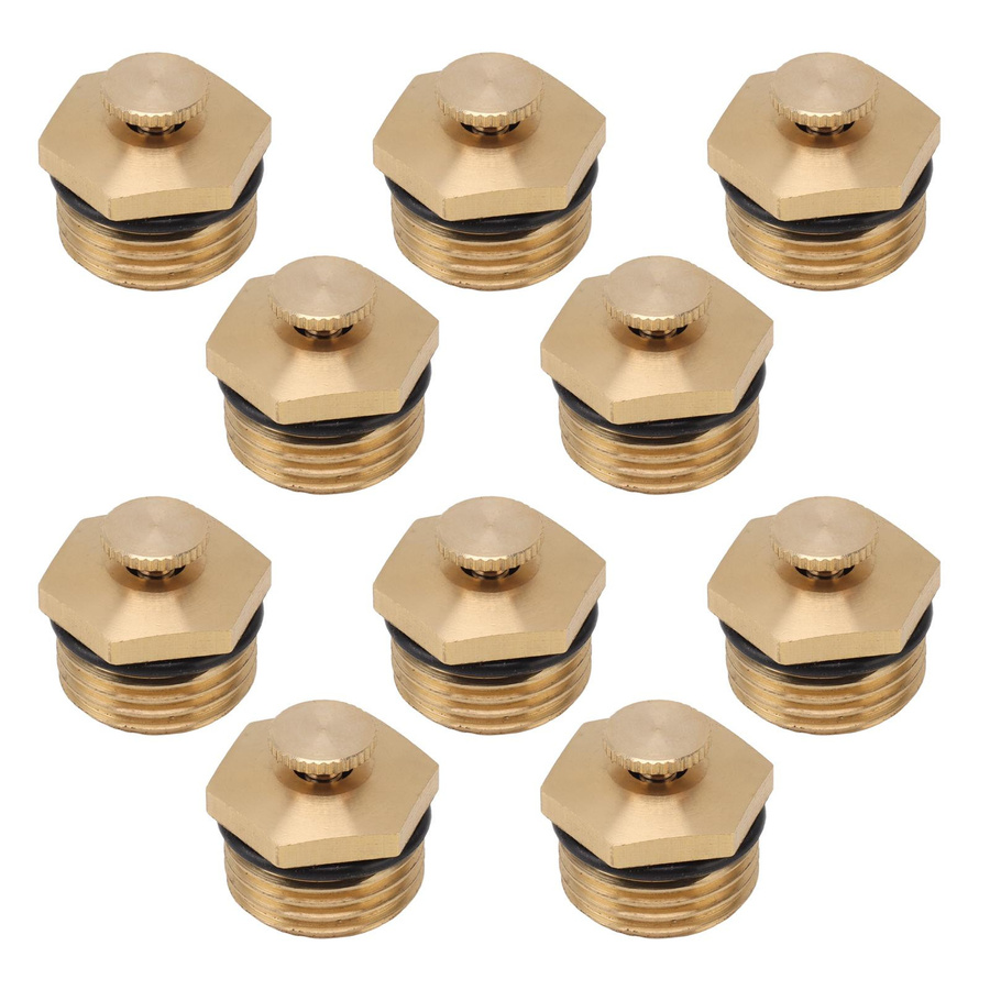 20 Stück verstellbare Messing-Sprühdüsen von TOMTOP JMS in Gold, 1/2 Zoll Zerstäuberdüsen zur Staubentfernung und Kühlung für den Rasen - Bild 4