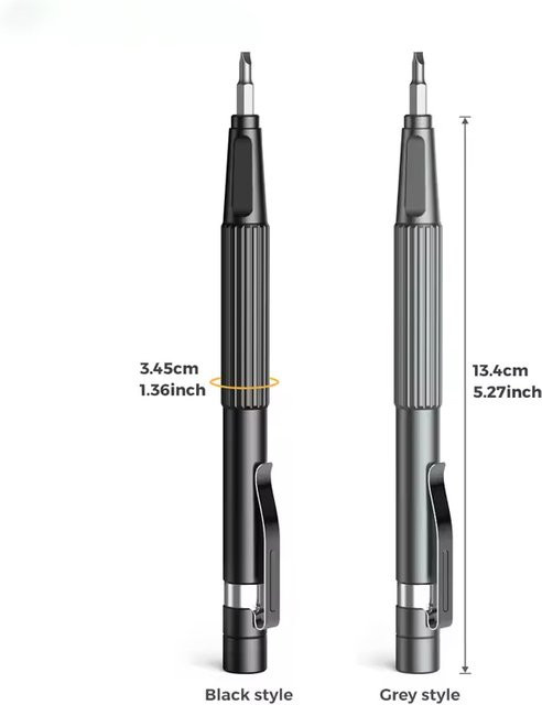 E·DURABLE 13-in-1 Präzisions-Schraubendreher-Set mit magnetischen Bits in Grau und Schwarz für Brillen, Uhren, PC und iPhone - Bild 1