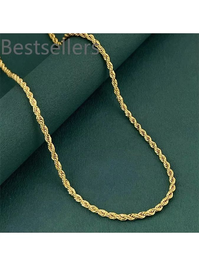 Lihong Seilkette 925 Silber, vergoldet, 3 mm, Unisex, 40-60 cm - Bild 4
