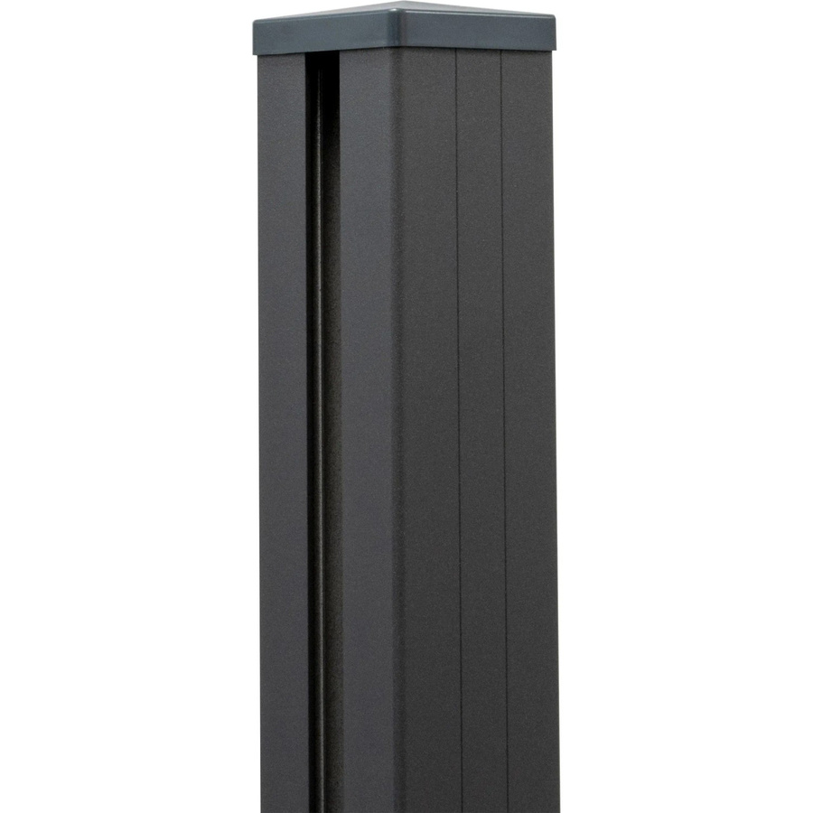 GroJa Lumino Pfosten aus Aluminium in Anthrazit mit Kappe zum Aufdübeln, B/T/H: 9 x 9 x 190 cm - Bild 2