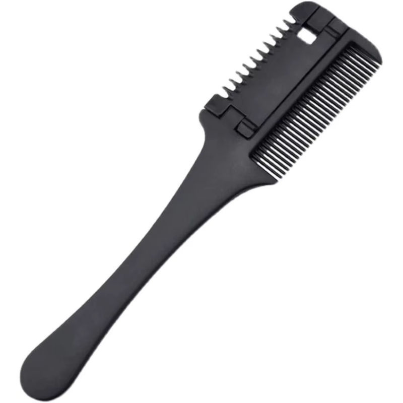 Haarschneidekamm mit Rasierklingen, Schwarz, Unisex - Bild 2