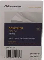 Soennecken Zettelboxeinlage A6 weiß blanko aus Papier - Bild 1
