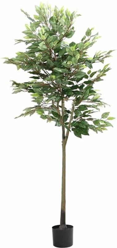 Künstlicher Ficusbaum von vidaxl in Grün, freistehende Topfpflanze aus Kunststoff, Höhe: 170 cm - Bild 1