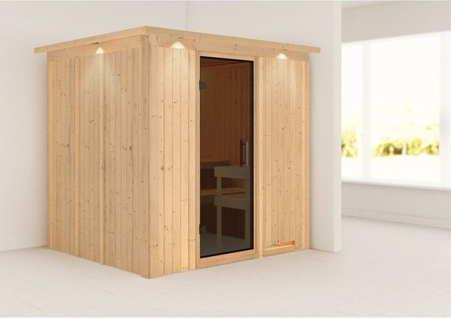 Karibu Sauna LED-Dachkranz in Natur - Bild 1