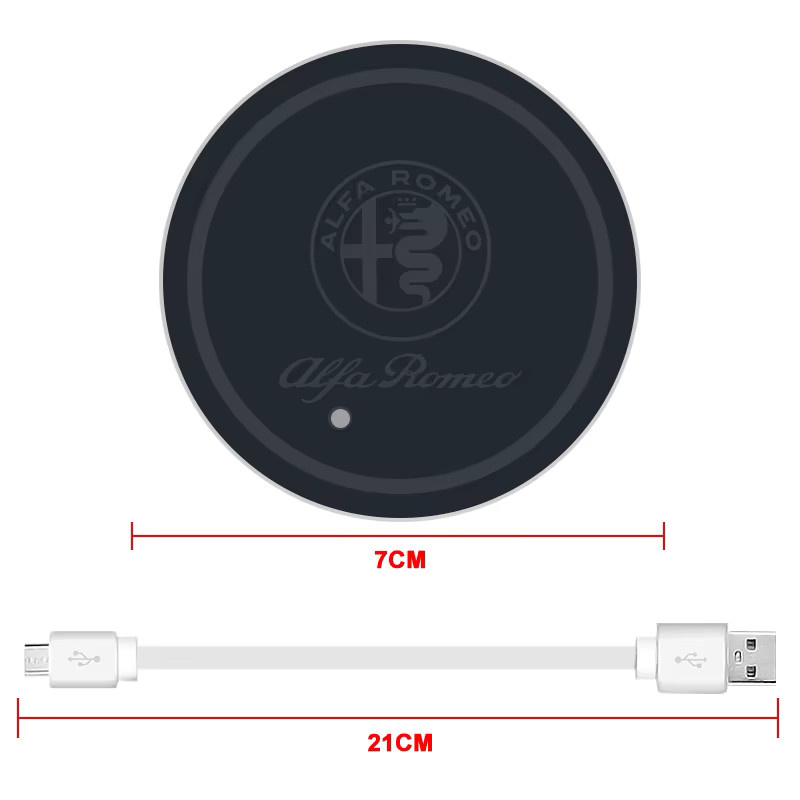 2 Stück LED Leuchtende Getränkeuntersetzer Atmosphärenlicht für Alfa Romeo Giulietta GT 159 147 156 Mito Brera F1 - Bild 2