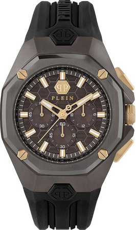 Philipp Plein Chronograph, Quarz, Edelstahl, 45 mm, Herren, Schwarz