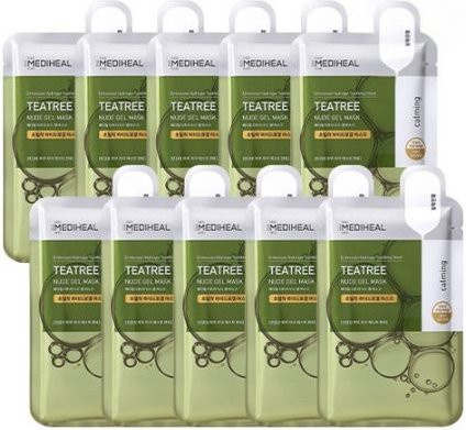 MEDIHEAL Teebaum Nude Gel Maske, 10 Stück, mit Teebaumextrakt - Bild 1