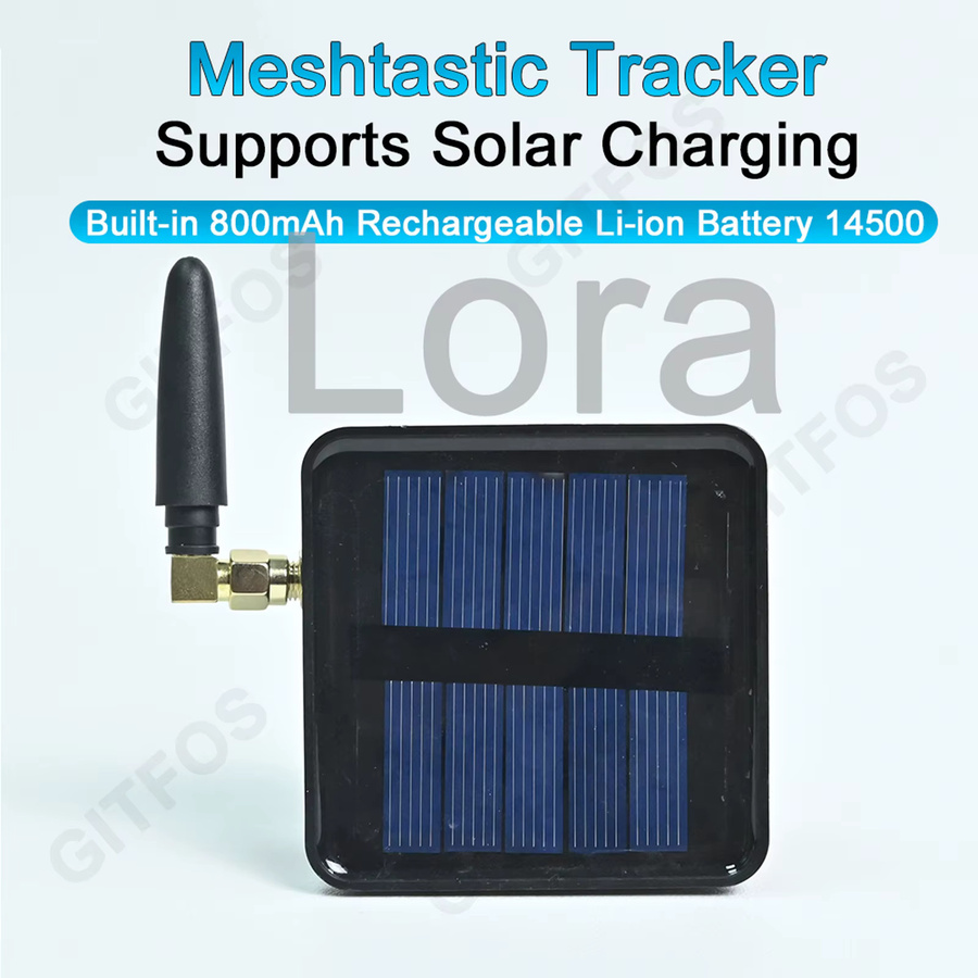 GITFOS Meshtastic Solar LoRa GAT562 Node Repeater Mesh Funkgerät LoRaWAN Tracker in Schwarz 868 MHz - Bild 2