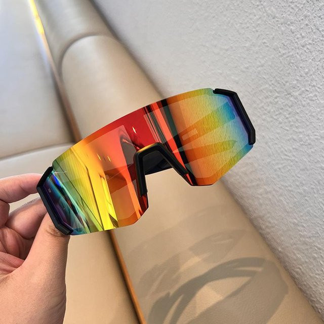 Fable Sportsonnenbrille, Herren, Vollrand, rechteckig, Kunststoff, Multicolour - Bild 1