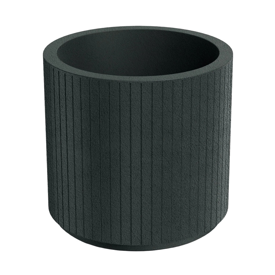 Prosperplast Blumentopf Coro in Charcoal mit gerippter Oberfläche, Durchmesser: 48 cm, Höhe: 45 cm - Bild 2