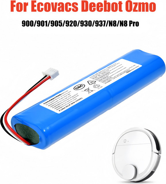 Ecovacs Ersatzakku 3500 mAh Li-Ion 14,4 V für Deebot Ozmo 900 901 905 930 937 und Deebot N5 N8 Roboter-Staubsauger - Bild 1