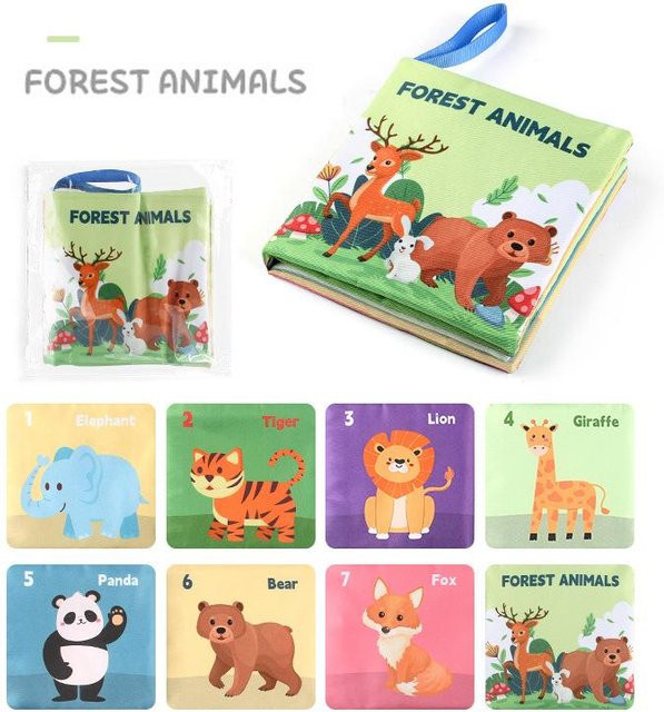Kidsly Babybuch-Spielzeug, Stoffbuch, ab 3 Jahre - Bild 1