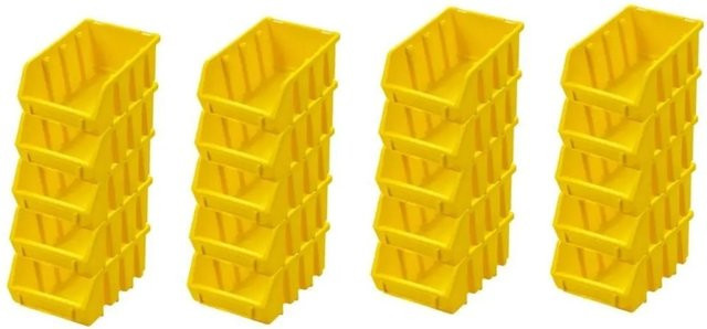 PROREGAL SuperSparSet mit 20 Sichtlagerboxen aus Polypropylen in Gelb, B/T/H: 11,6 x 16,1 x 7,5 cm - Bild 1