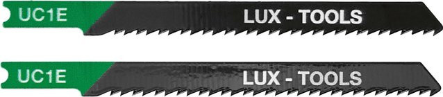 LUX-TOOLS Stichsägeblätter für Holz und Kunststoff mit U-Schaft, 75 mm, Schwarz - Bild 1