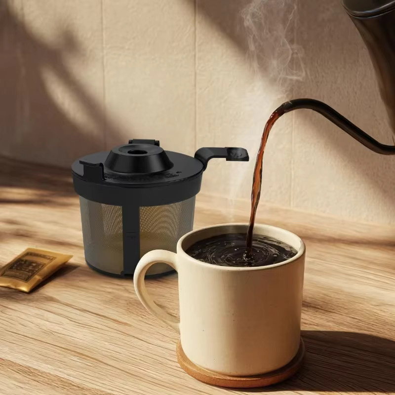JUSTINLAU Kaffeefilternetz aus Edelstahl in Silber für Ninja PB051, PB040 und PB041ST, wiederverwendbares Feinmaschen-Sieb für den Filterkorb - Bild 4
