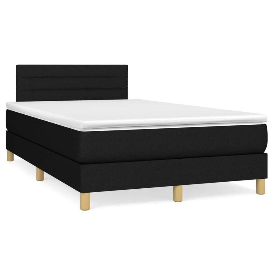 vidaXL Boxspringbett Hybrid mit Matratze Schwarz B/T/H: 120 x 200 x 78 cm - Bild 2