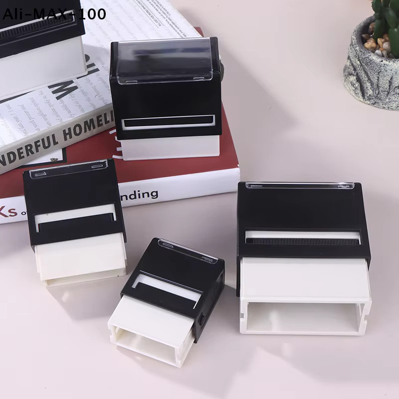 Personalisierbarer selbstfärbender Stempel von Sv in Schwarz für Geschäftsadressen, Namen und Kunsthandwerk - Bild 4