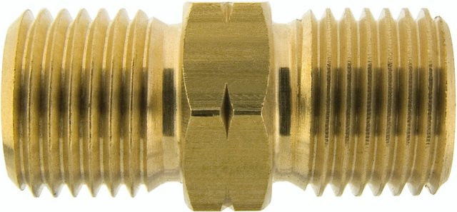 Gasschlauchverbinder aus Messing in Gold - Bild 1