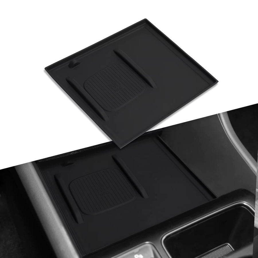 LUCKEASY Anti-Rutsch-Pad Auto-Handyhalterung mit kabelloser Ladefunktion für Hyundai Sonata 2024 N-Line in Schwarz (Nur die Unterlage) - Bild 2