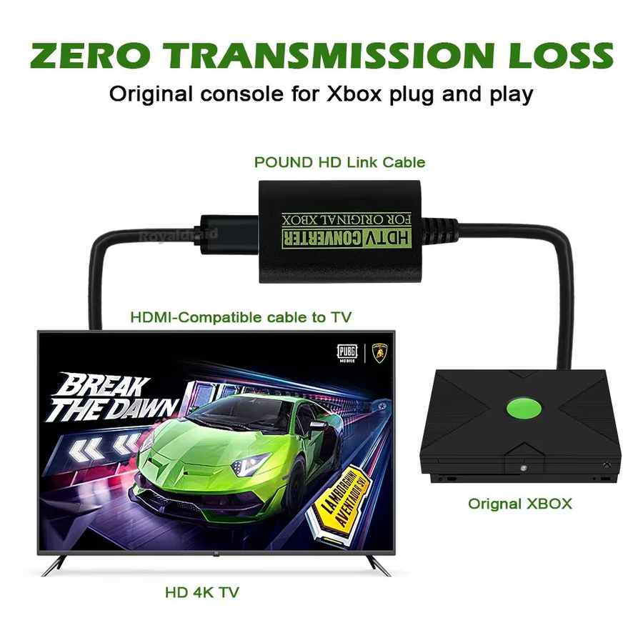 Hayoumon Xbox zu HDMI Konverter Digitaler Video-Audio-Adapter für HDTV und Projektor in Schwarz, Full HD Unterstützung - Bild 4