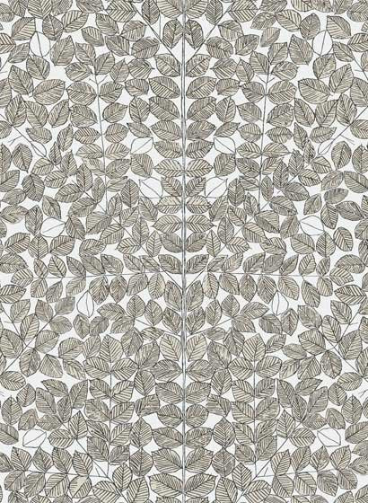 Borås Tapeter Wallpaper Romans 1768 Motiv Blatt in Beige aus Vlies - Bild 1
