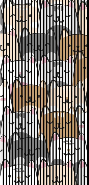 FN Acustico Akustikplatte Kitty 1 in Bunt aus PET und MDF mit Klebefolie, H x B x T: 240,0 x 113,3 x 1,9 cm - Bild 1