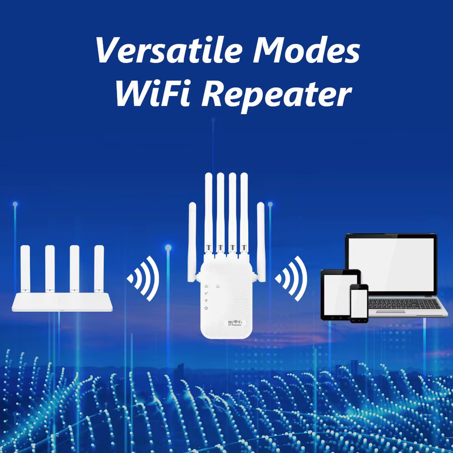 Regaton Dual-Band WLAN Repeater 1200M in Weiß für 2,4GHz und 5GHz Netzwerkerweiterung - Bild 4