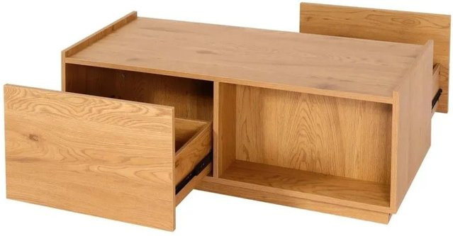 Couchtisch MCW J78 in Eiche-Optik mit Schublade, B/T/H: 110 x 50 x 40 cm - Bild 2