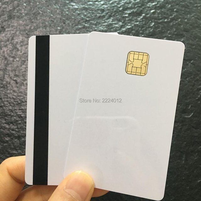 Anordsem J2A040 40k Smart-Card mit 2 Track Magnetstreifen und Hallo CO, kompatibel mit JCOP21 36K Java, Farbe: Weiß - Bild 1