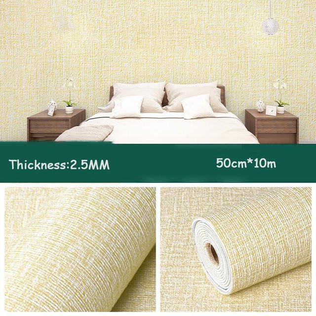 Home with love 3D-Tapete selbstklebend in Beige mit Leinenstruktur, wasserdicht und verdickt, 5 Meter Rolle - Bild 1