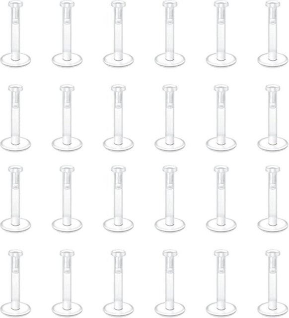 Lippenringe Labret Haltestab, Kunststoff, Weiß, Damen - Bild 1