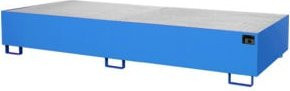 Bauer Südlohn Regalwanne RW-GR 3300-3 mit Gitterrost, lackiert, Blau, B: 130 cm, H: 38 cm - Bild 1