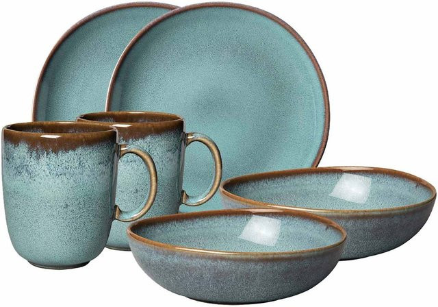 Villeroy & Boch like. Frühstücks-Set Lave, 6-teilig, Weiß, Stoneware - Bild 1