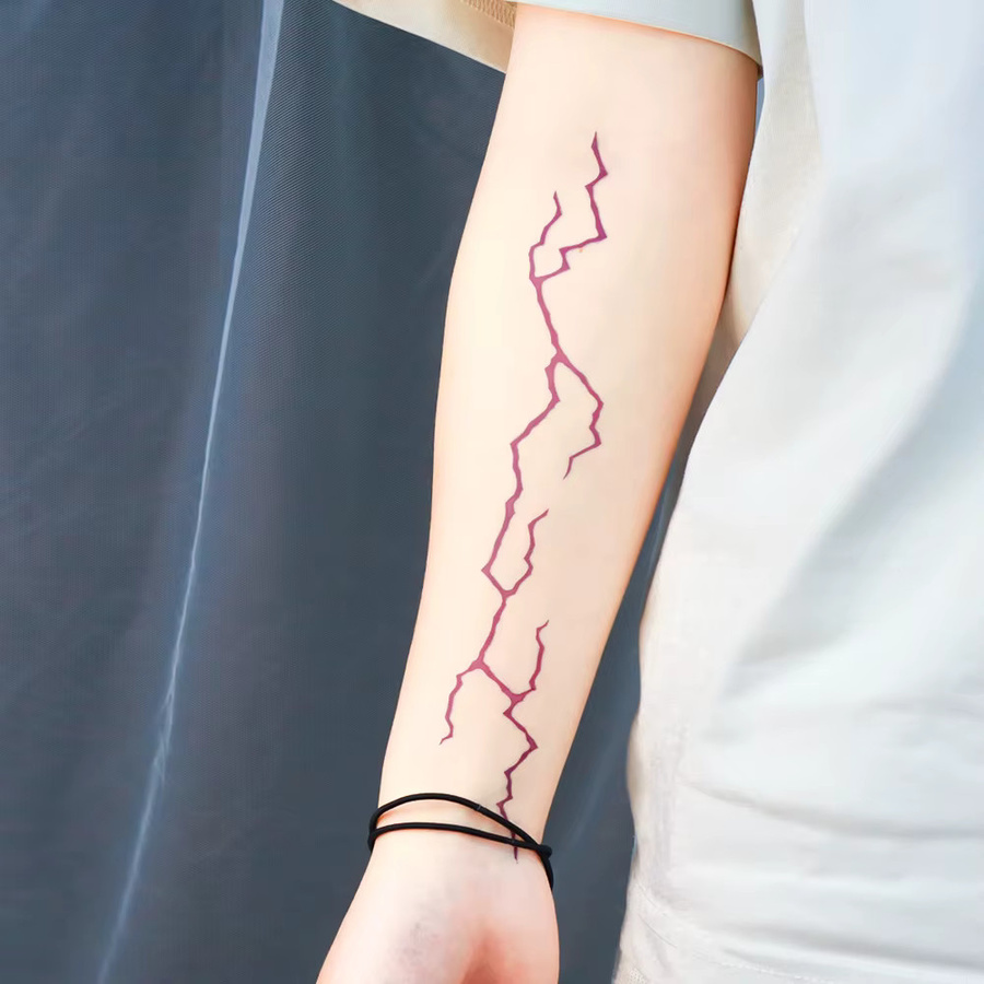 ROCOOART Temporäre Tattoos, Blau Lila, Damen - Bild 3