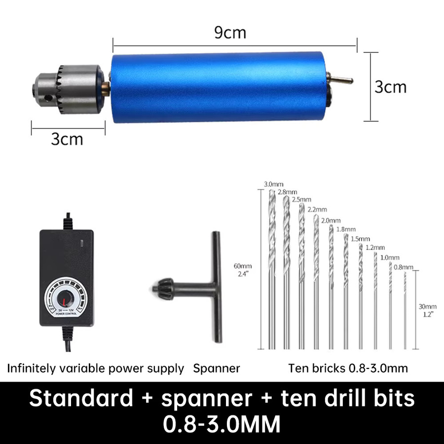 Aideepen Mini-Metallschleifer mit stufenloser Geschwindigkeitsregelung, elektrischer Polier- und Gravurschleifer mit 12.000 U/min - Bild 2