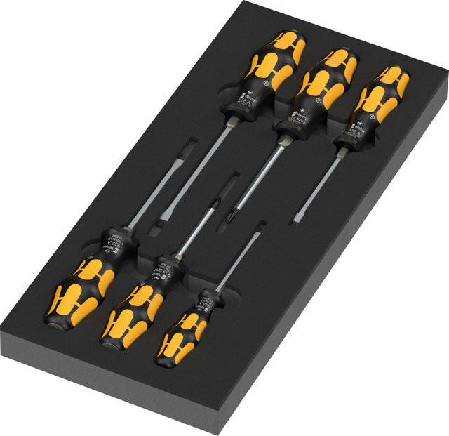 Wera Schaumstoffeinlage Kraftform Schraubmeißel Serie 900 Set 1, 7-teilig, grau/schwarz - Bild 1