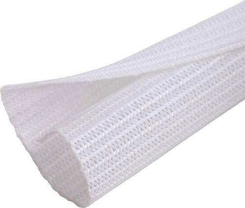 Quadrios Geflechtschlauch aus Polyester in Weiß, Durchmesser 6 bis 7 mm, Meterware - Bild 1