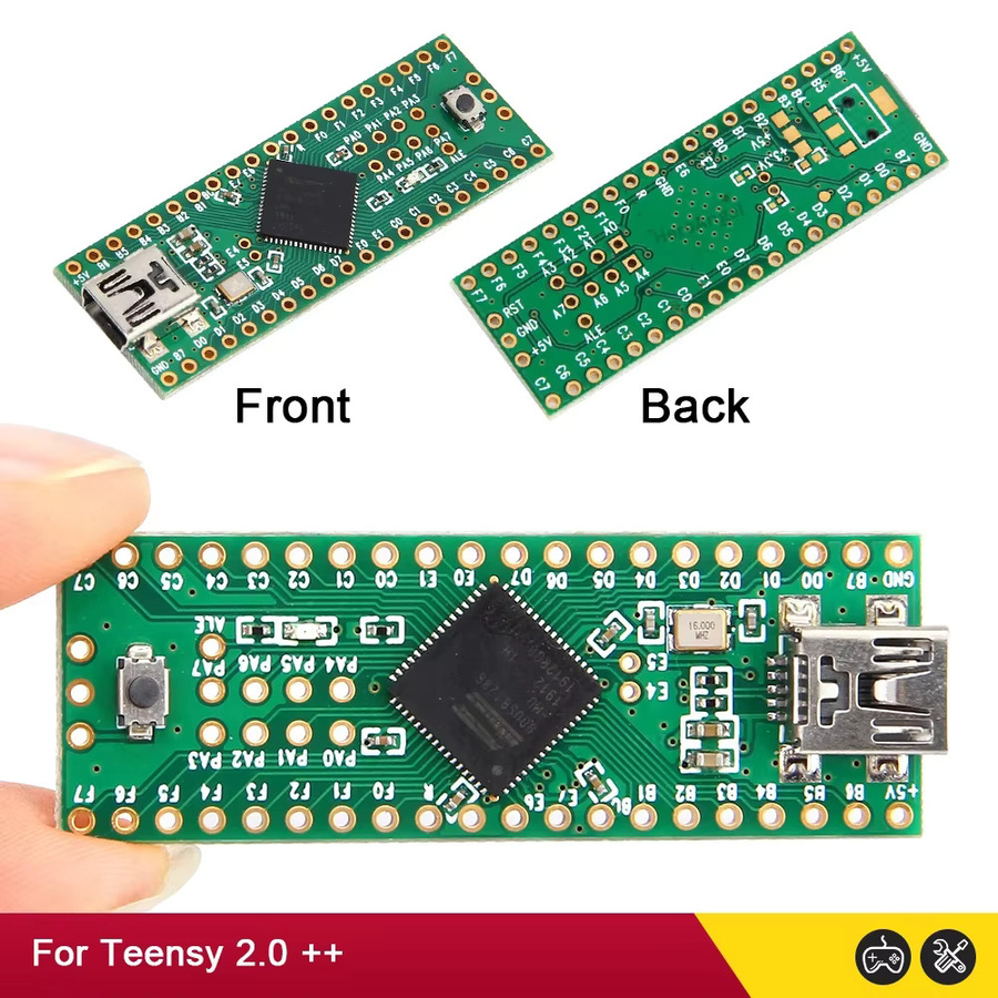 Hayoumon Teensy 2.0++ USB AVR Entwicklungsboard AT90USB1286 in Grün für Arduino Experimente mit ISP und U-Disk Unterstützung - Bild 1