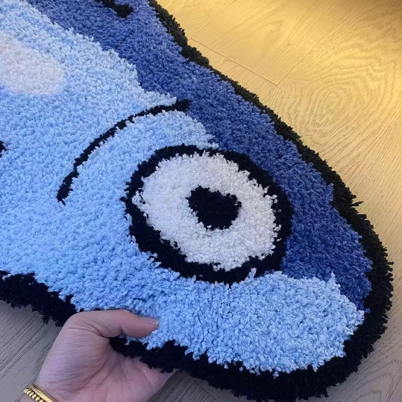VIKAMA Kreativer Teppich in Fischform aus Kaschmirimitat, wasserdichte und rutschfeste Bodenmatte für Schlafzimmer oder Badezimmer - Bild 2